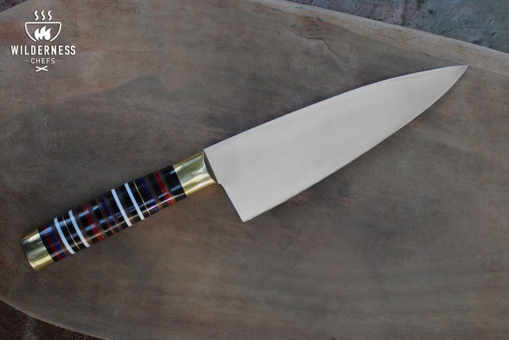 Americana Classic - Custom Handmade Stainless Steel Chef Knife by Wilderness Chefs