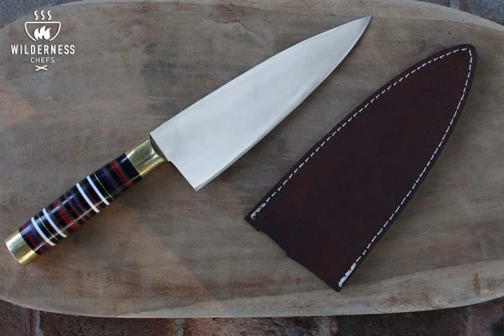 Americana Classic - Custom Handmade Stainless Steel Chef Knife by Wilderness Chefs