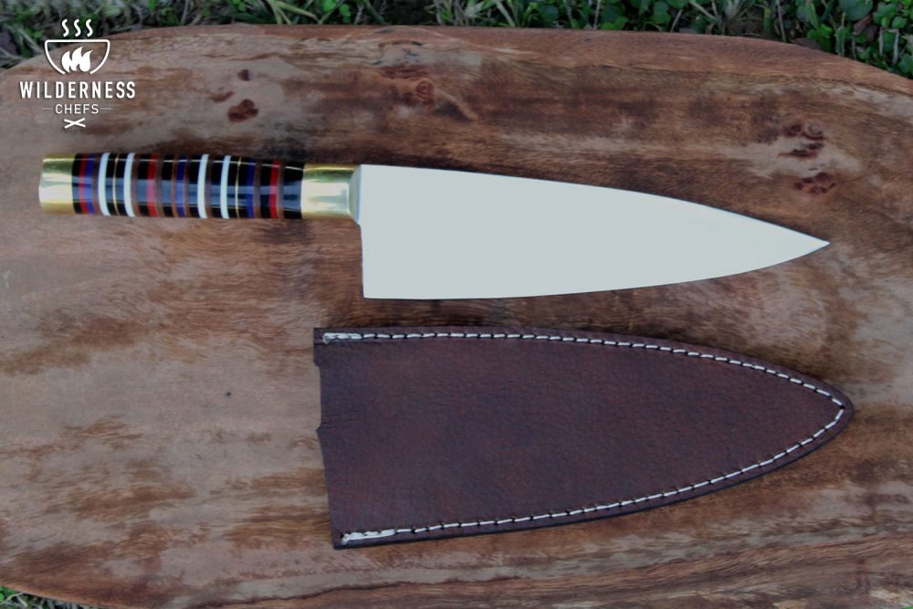 Americana Classic - Custom Handmade Stainless Steel Chef Knife by Wilderness Chefs