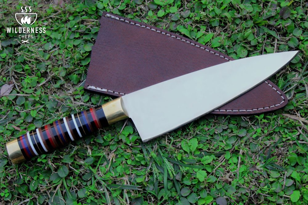 Americana Classic - Custom Handmade Stainless Steel Chef Knife by Wilderness Chefs