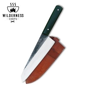 Hand-Forged Carbon Steel Chef Knife with Micarta Handle
